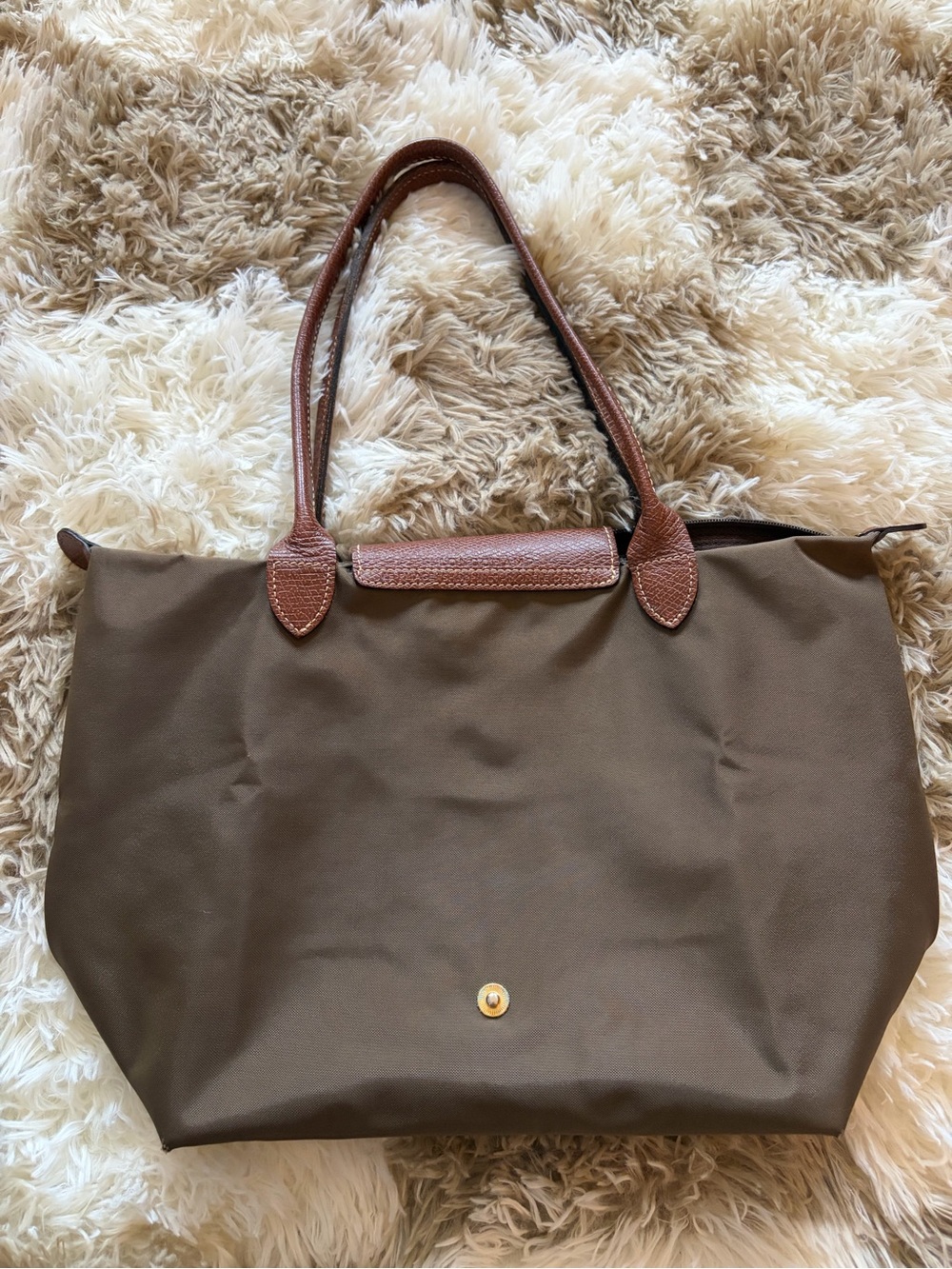Longchamp le pliage medium olive tote - Picture 2 of 10